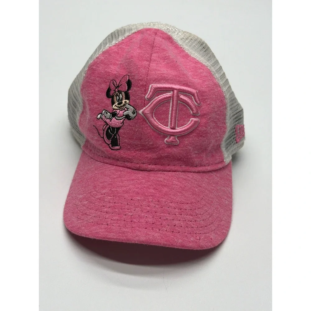 New Era 9TWENTY Toddler Minnesota Twins Minnie Mouse Pink Mesh Trucker‎ Hat MLB